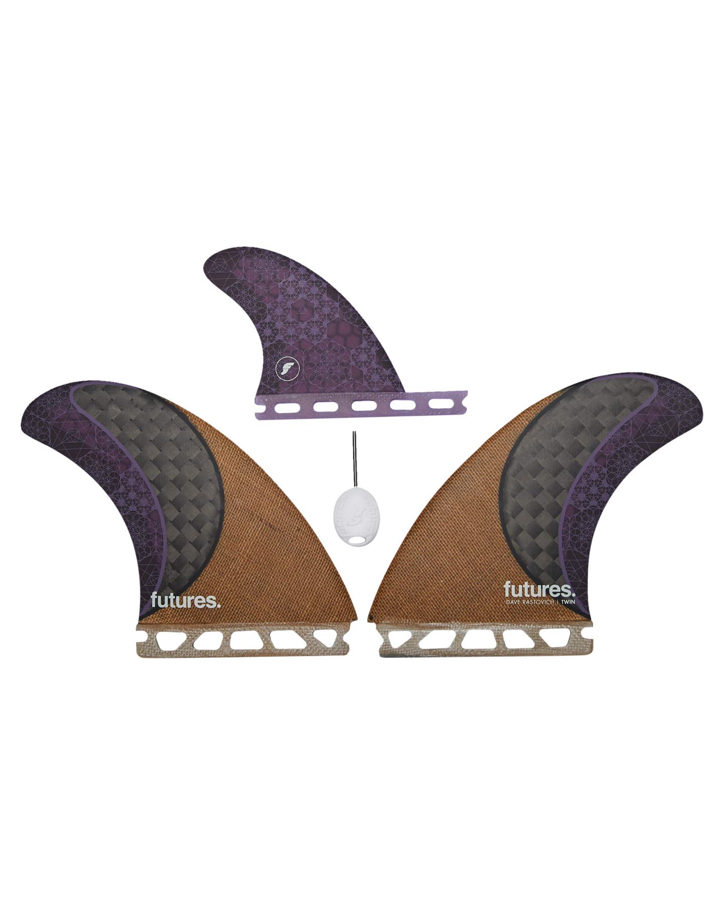 Amazon.com : Futures Fins - Rasta Twin +1 - Jute/Carbon/Purple